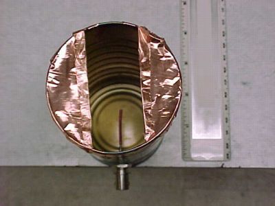 can horn antenna - end view