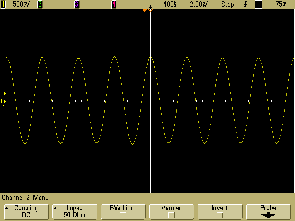 Scope plot of effect on circuit