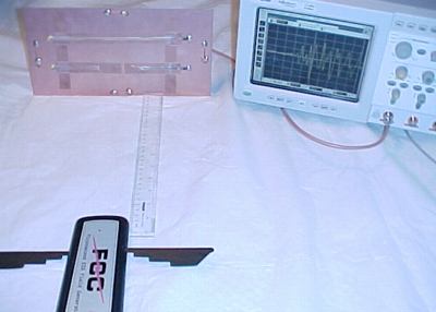 Test setup for measurement of induced noise