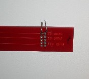 Coupon with wires attached