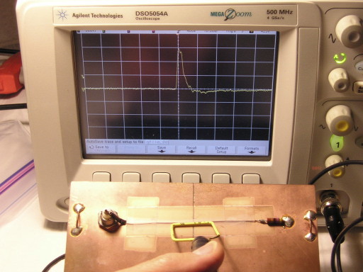 Measuring injected pulse in the time domain