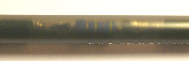 close-up of 470K resistor in ESD pen