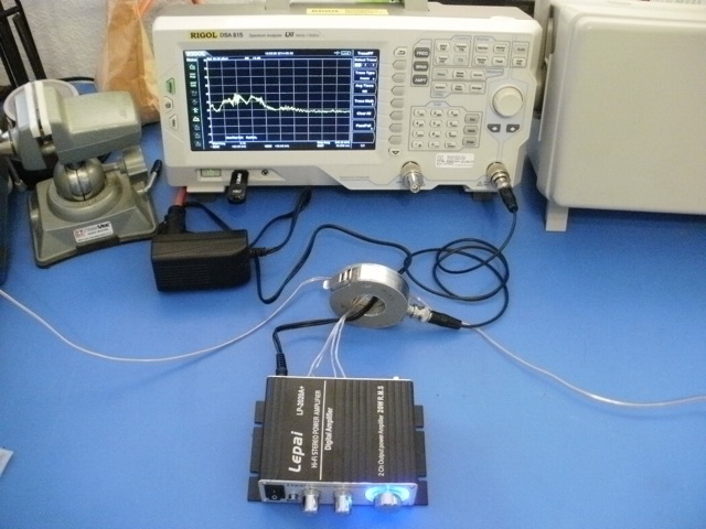 Test setup with Class D amp